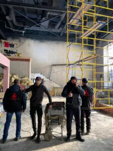 Московская пожарная компания выполнила огнезащиту металлических конструкций в здании развлекательного комплекса в районе м 1905 года в Москве с получением положительного заключения пожарной лаборатории МЧС г Москвы